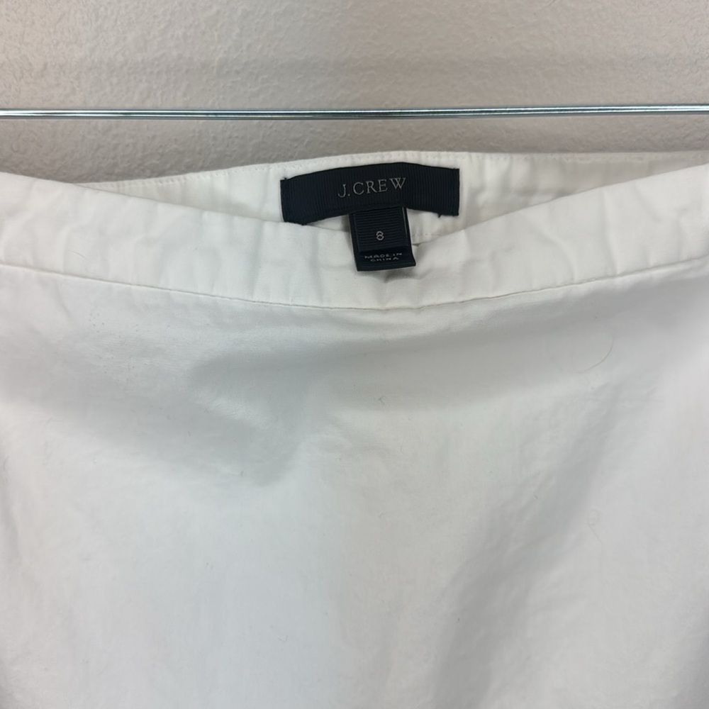 J. Crew‎ Ruffle Skirt in White Cotton-Poplin - size 8 - Picture 3 of 15